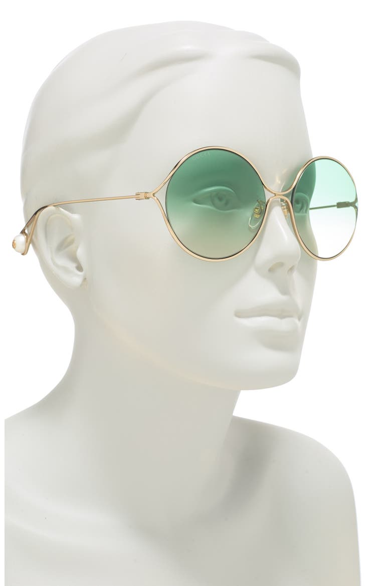 60mm Round Sunglasses, Alternate, color, GOLD GOLD MULTICOLOR