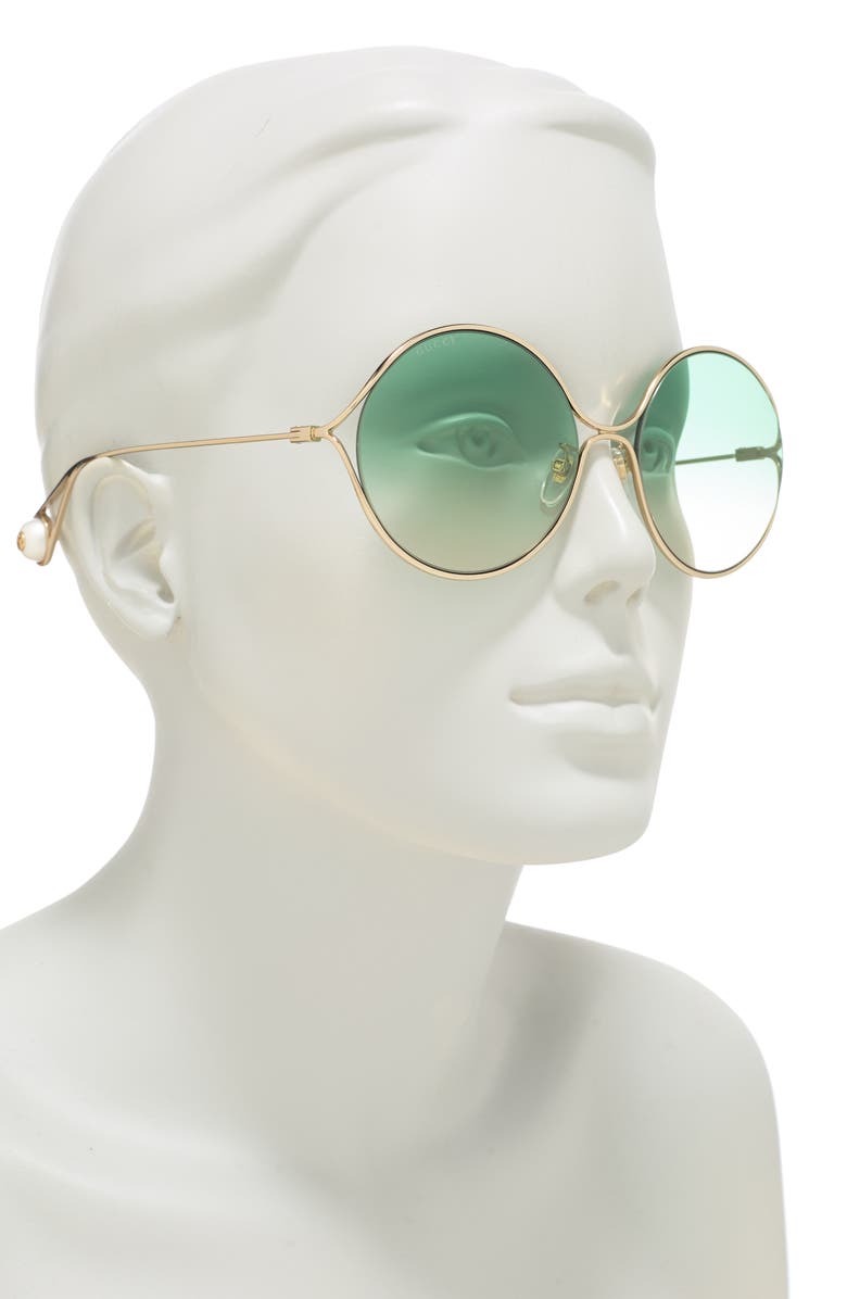 Gucci 60mm Round Sunglasses, Alternate, color,