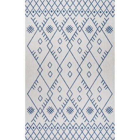 Boho Moroccan Indoor/Outdoor Area Rug