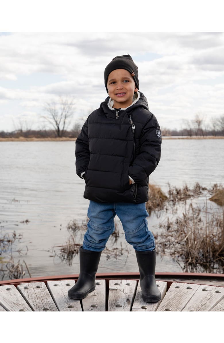 Deux par Deux Kids Gender Inclusive Compressible Winter Puffy Coat Designed for Car Seat, Main, color,