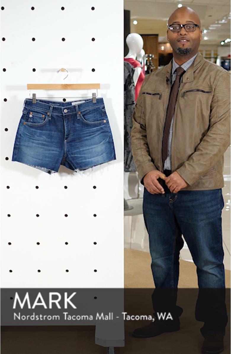 Hailey Boyfriend Cutoff Denim Shorts, sales video thumbnail