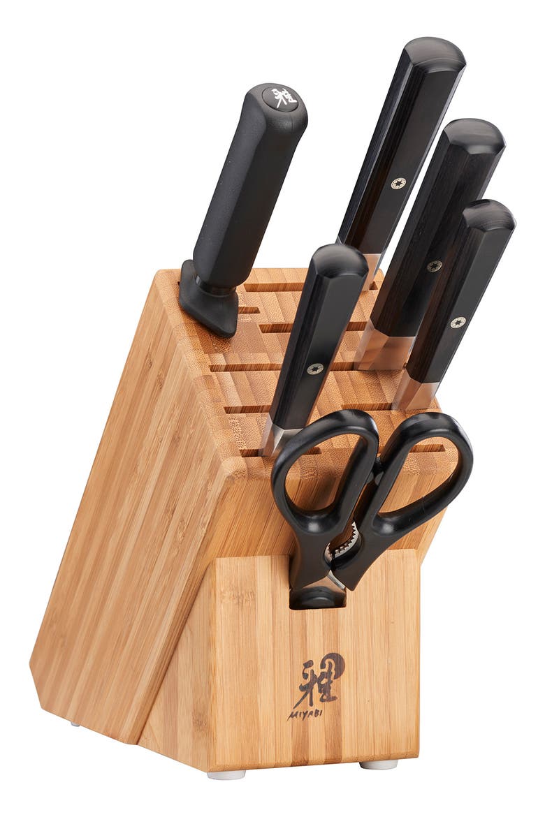 Koh 7-Piece Knife Block Set, Main, color, SILVER