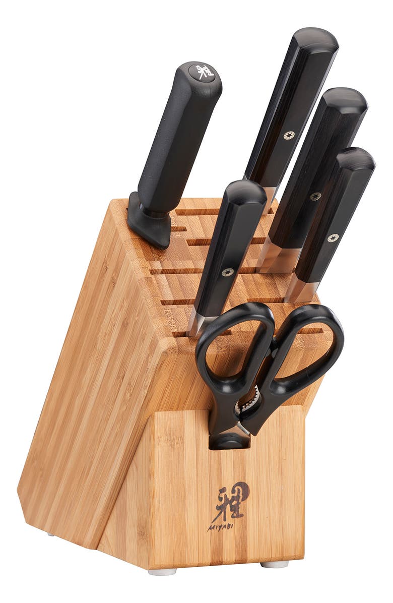 MIYABI Koh 7-Piece Knife Block Set, Main, color, Silver