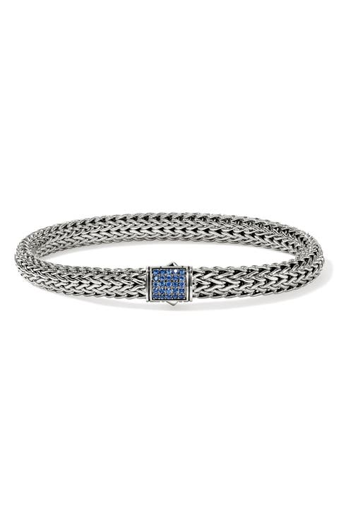 Icon Bracelet, Sterling Silver, Pavé, 6.5mm