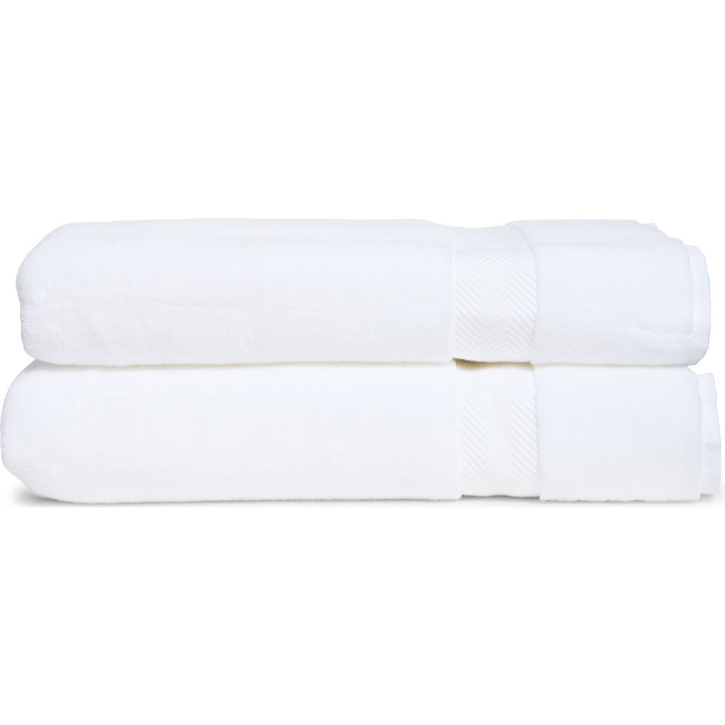 Nordstrom Organic Hydrocotton Set Of 2 Bath Sheets In White