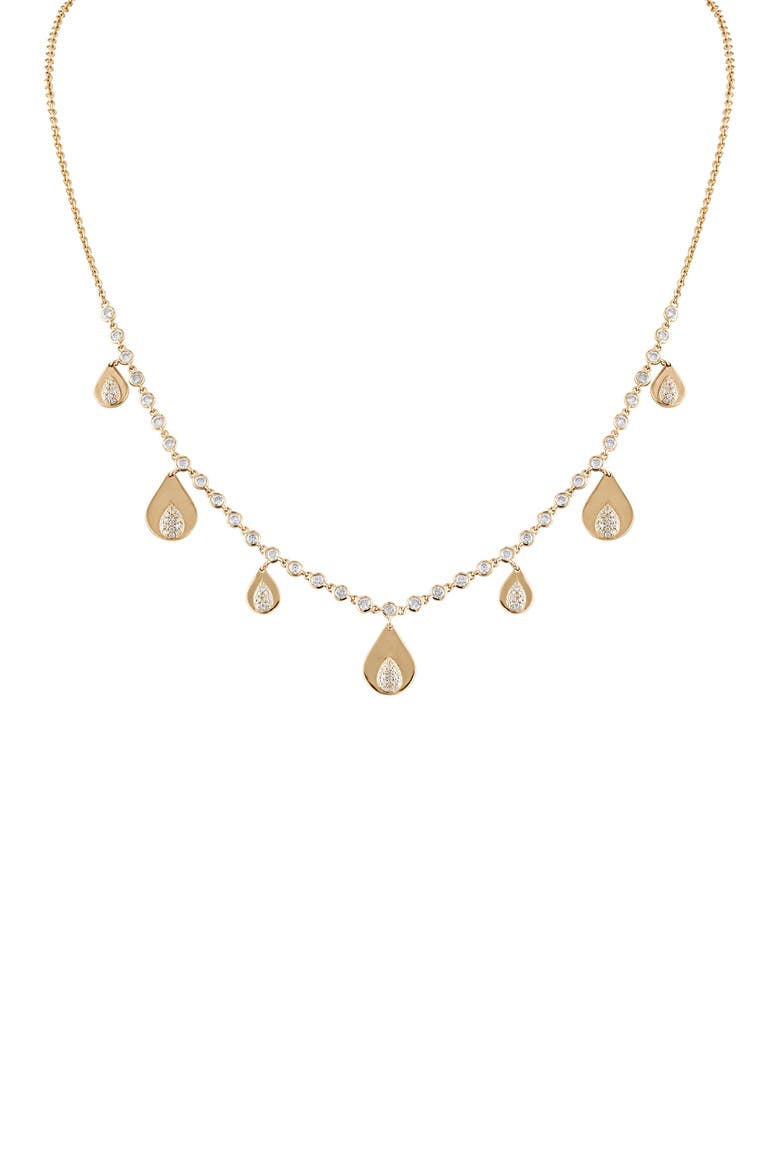 Tears of Joy Pavé Diamond Necklace, Main, color, YELLOW GOLD