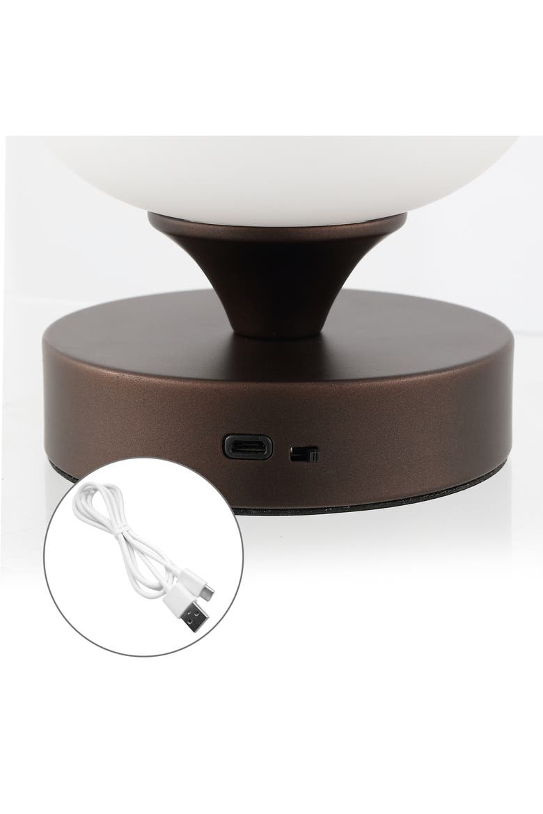 Eli Modern Minimalist Iron Rechargeable Integrated Portable LED Table Lamp, Alternate, color, Oil Rubbed Bronze