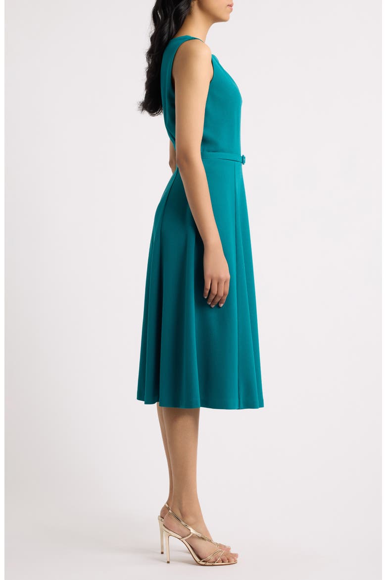 Embellished Sleeveless Crepe Dress, Alternate, color, EMPRESS TEAL