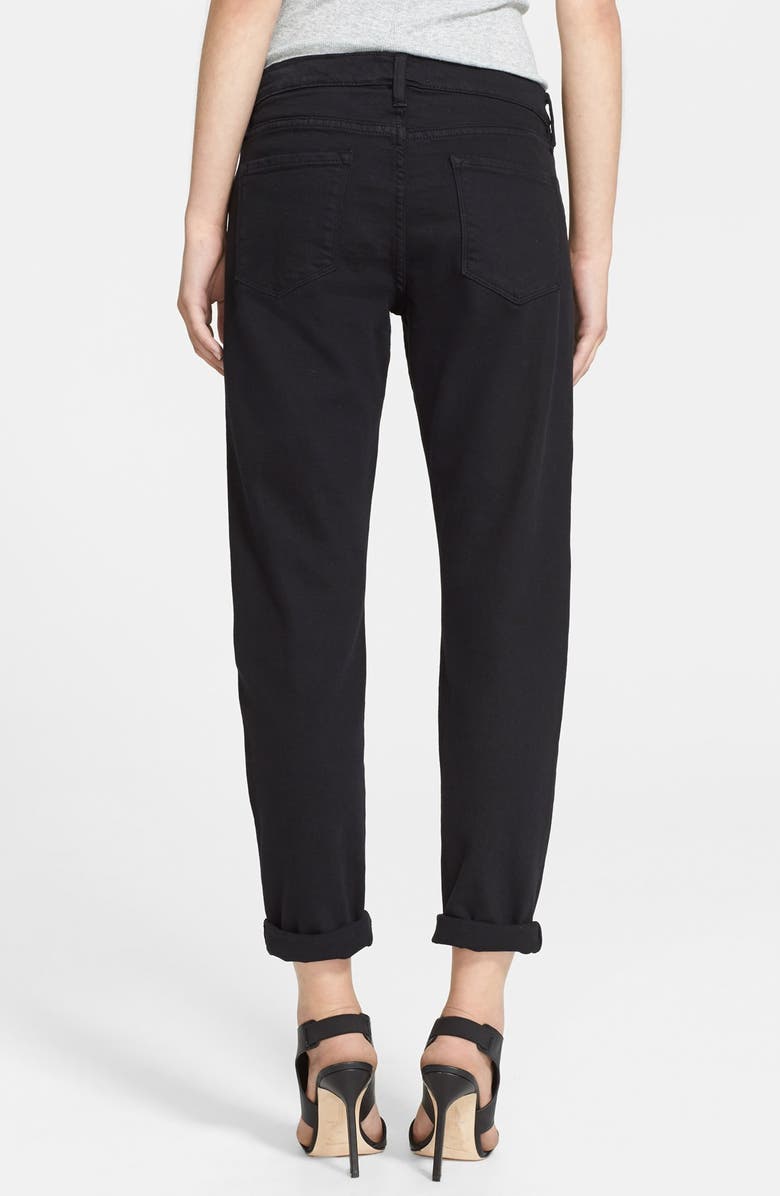FRAME Denim Le Garcon Boyfriend Jeans, Alternate, color, Noir