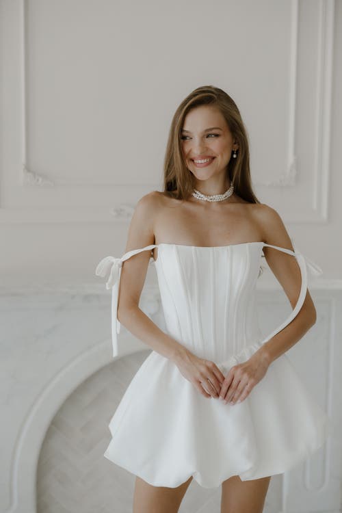 Untamed Petals Muse Mini Dress In White