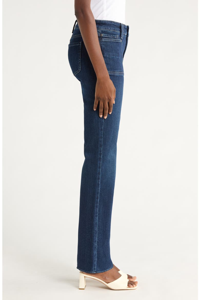Marilyn High Waist Patch Pocket Straight Leg Jeans, Alternate, color, INK SKYLINE