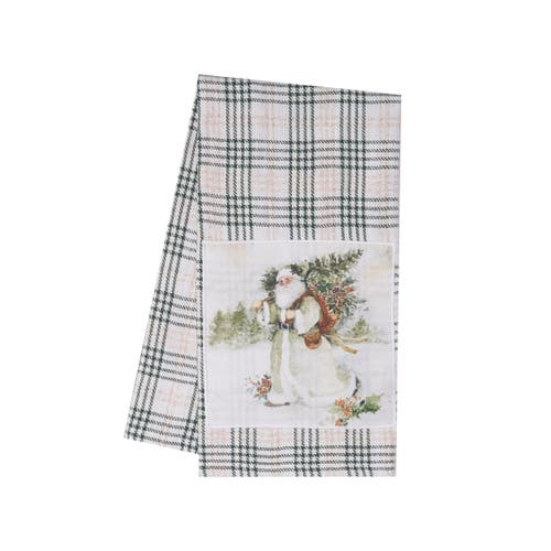 C & F Home C&f Home Woolland Santa & Tree Towel In Green