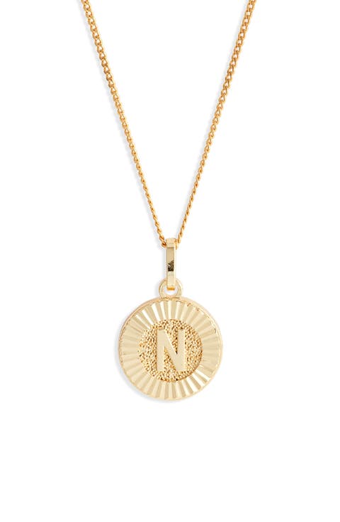 Initial Medallion Pendant Necklace