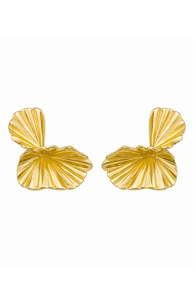 Panacea Crinkle Earrings, Main, color, Gold