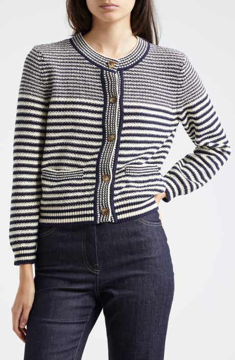 FRAME Stripe Cardigan Sweater