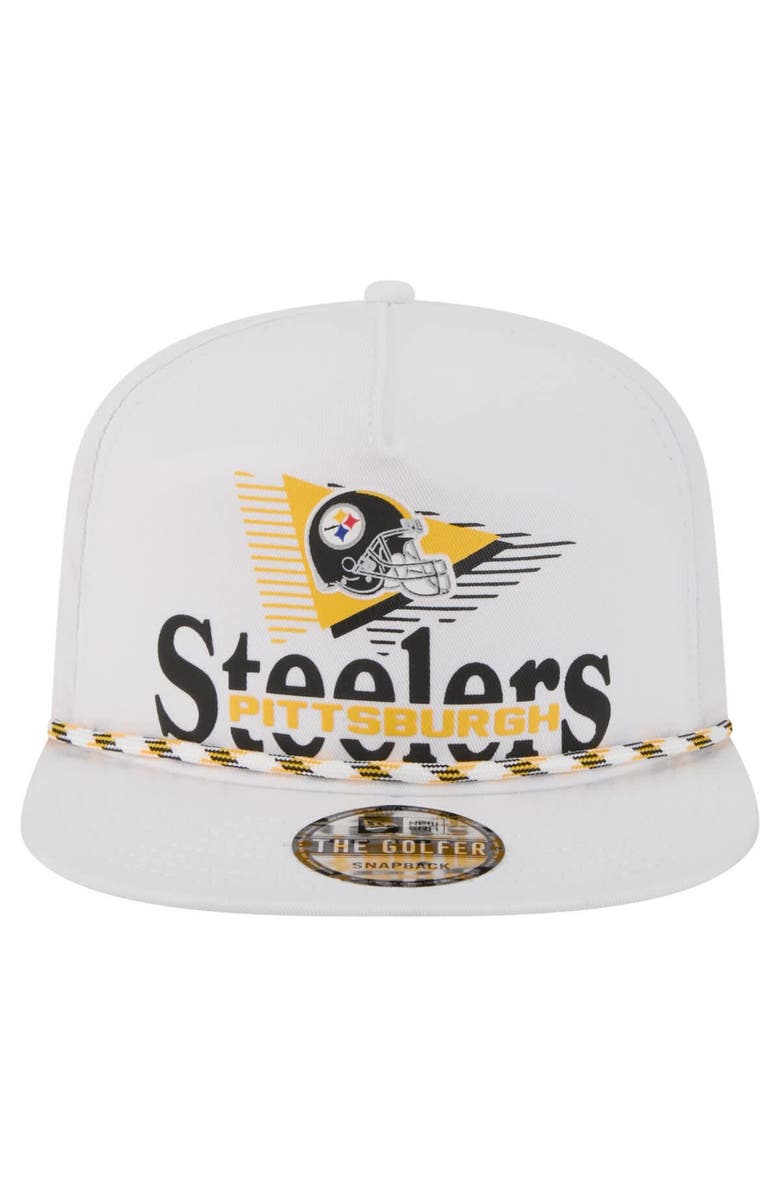 New Era Men's New Era White Pittsburgh Steelers Collide Golfer Snapback Hat, Alternate, color, 