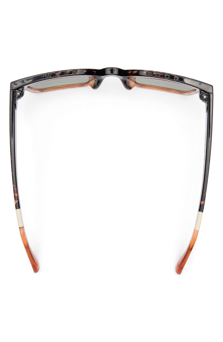 TOMS Adelaide 52mm Gradient Square Sunglasses, Alternate, color, Tortoise Apricot Crystal Fade