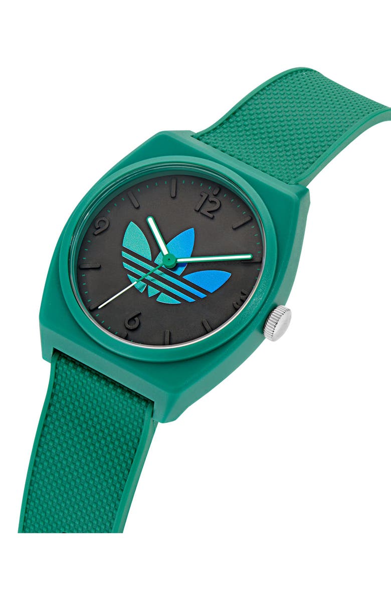 adidas Project Two Resin Strap Watch, 38mm, Alternate, color, Green