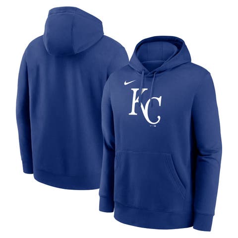 Men's Nike Royal Kansas City Royals Logo Club Fleece Pullover Hoodie