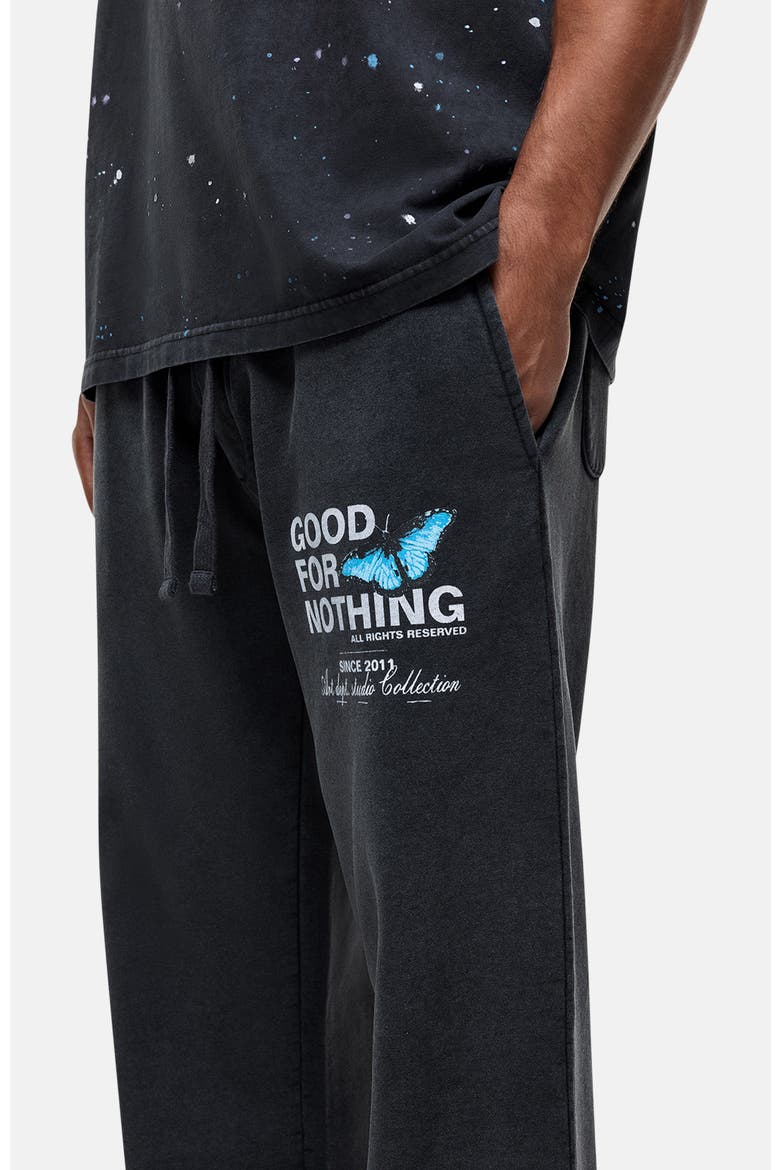 Studio Paint Butterfly Baggy Jogger, Alternate, color, Black