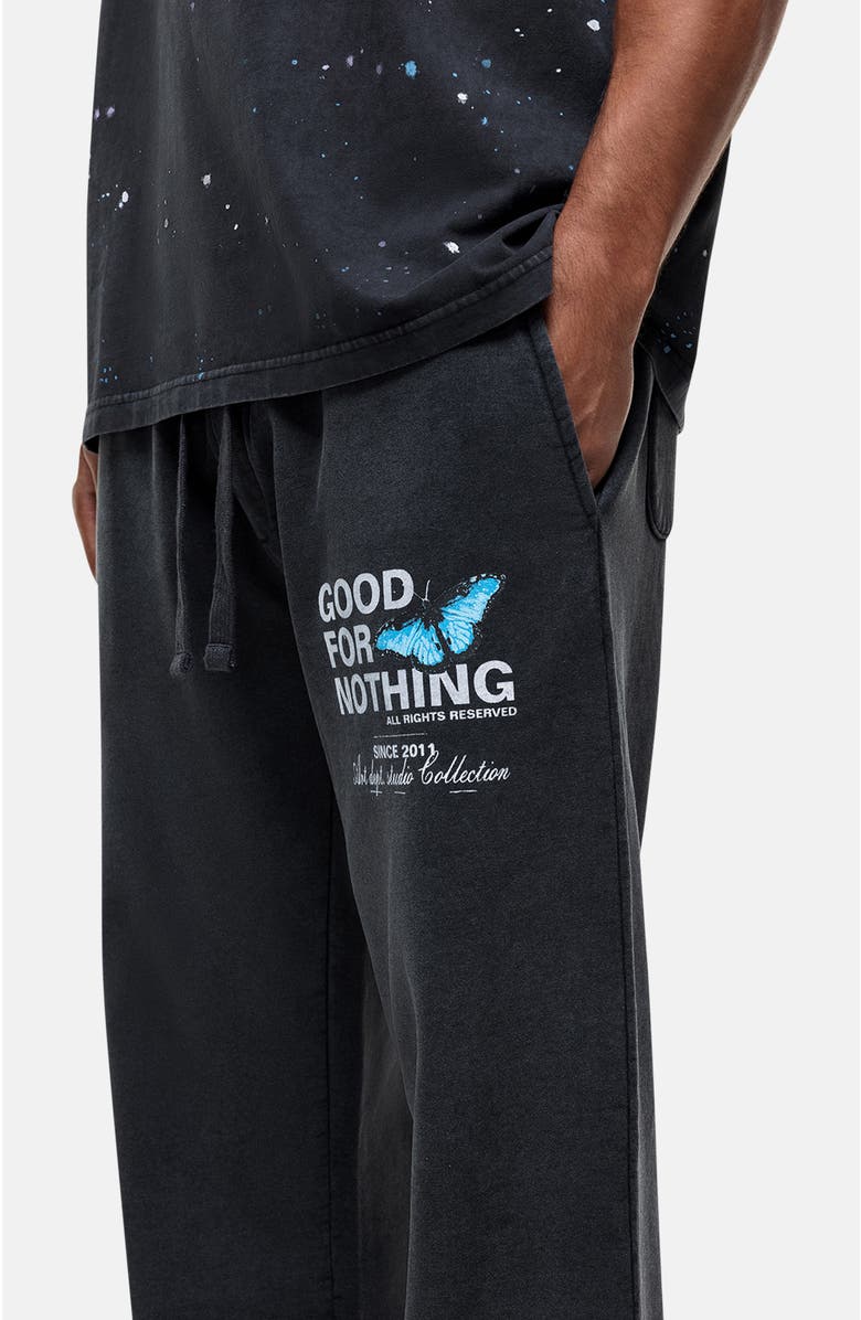 Good For Nothing Studio Paint Butterfly Baggy Jogger, Alternate, color, Black