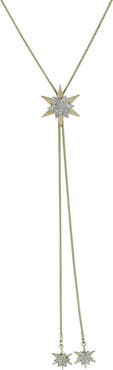 OLIVIA WELLES Brooke Gold Plated Pave Star Pendant Sliding Y-Necklace