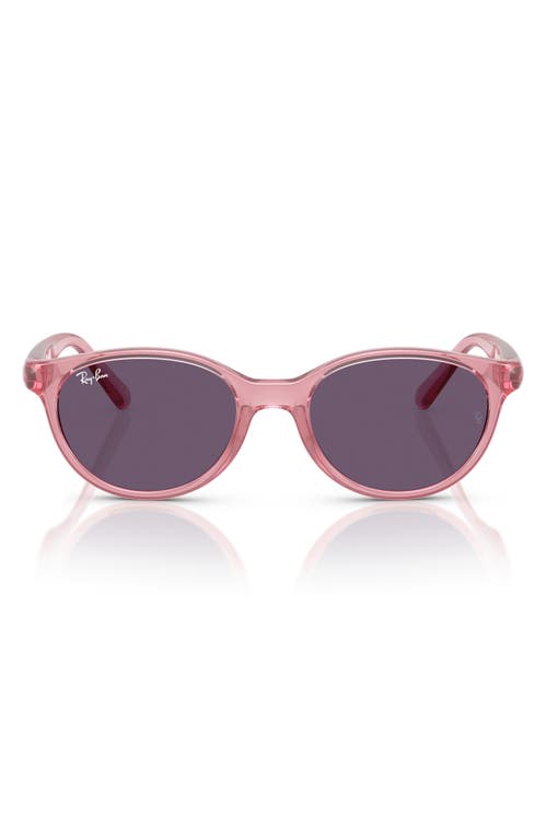 Ray Ban Ray-ban Kids' 47mm Oval Sunglasses In Trans Pink