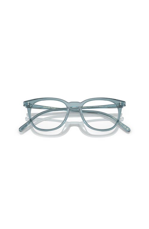 Oliver Peoples 49mm Rectangle Optical Glasses In Blue