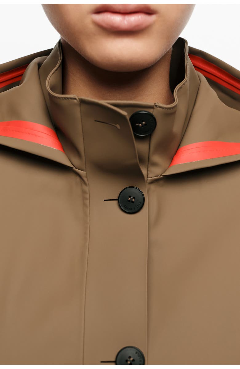 Bimba y Lola Technical A-line Trench, Alternate, color, Dark Camel