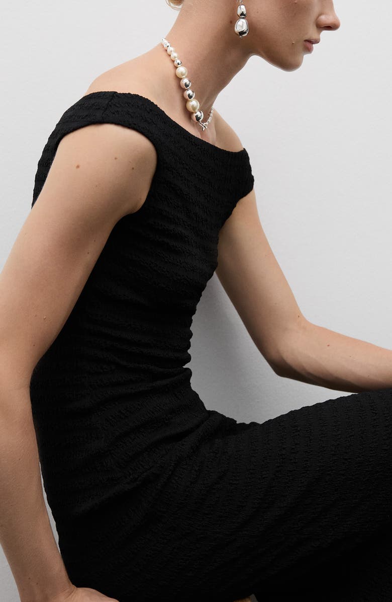 MANGO Off the Shoulder Body-Con Dress, Alternate, color, 