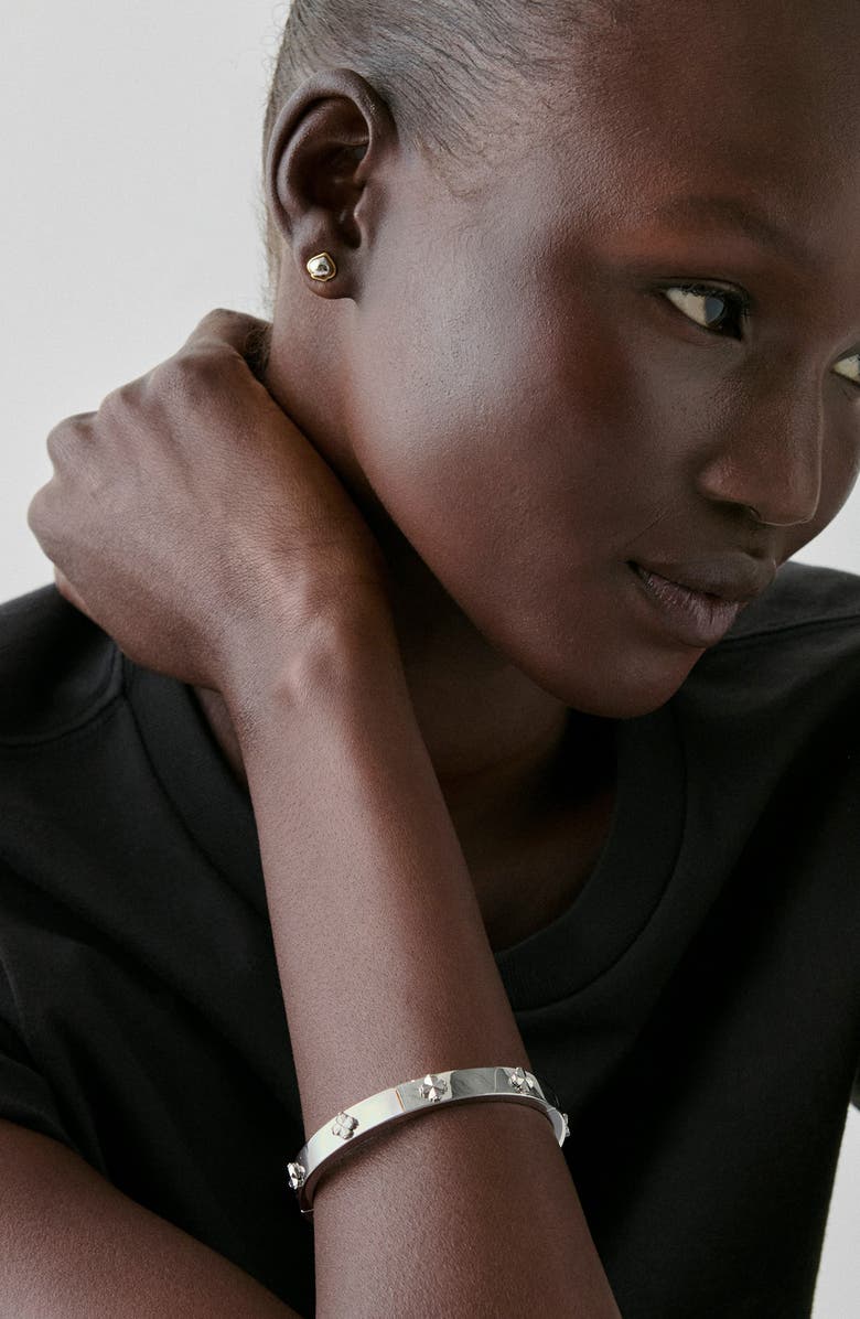 Kate Spade New York spade hinge bracelet, Alternate, color, Silver