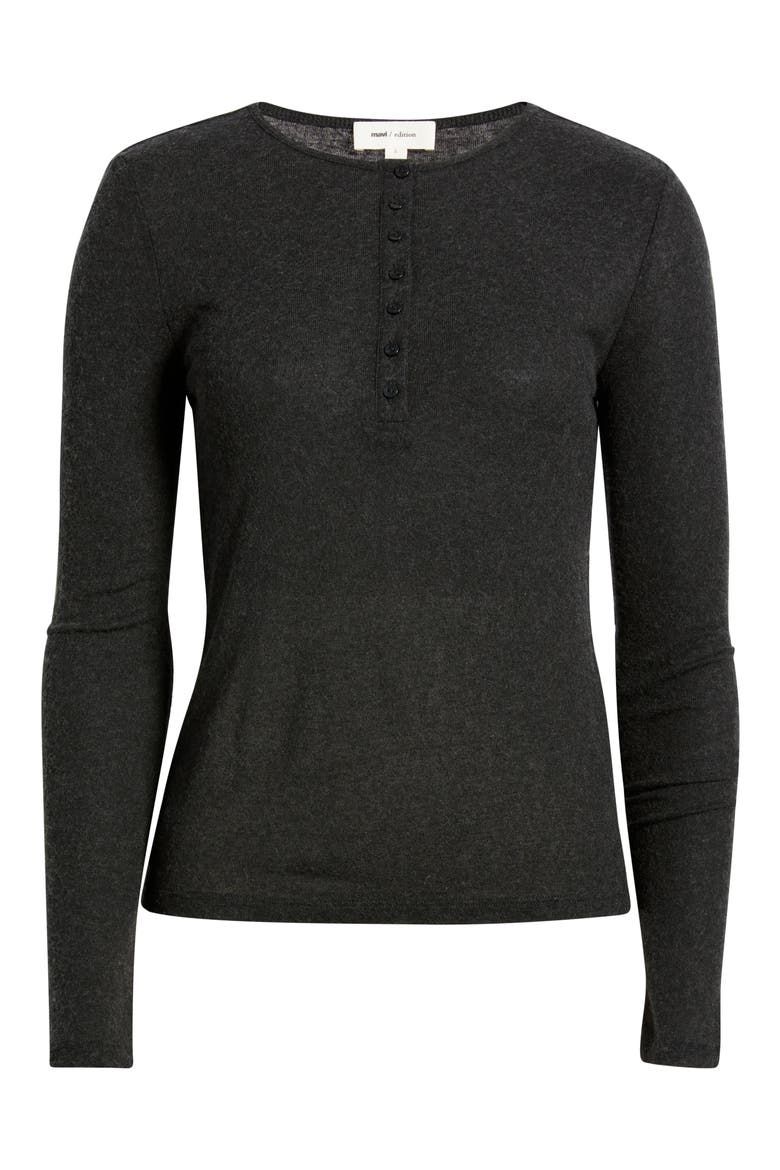 Long Sleeve Henley, Alternate, color, BLACK