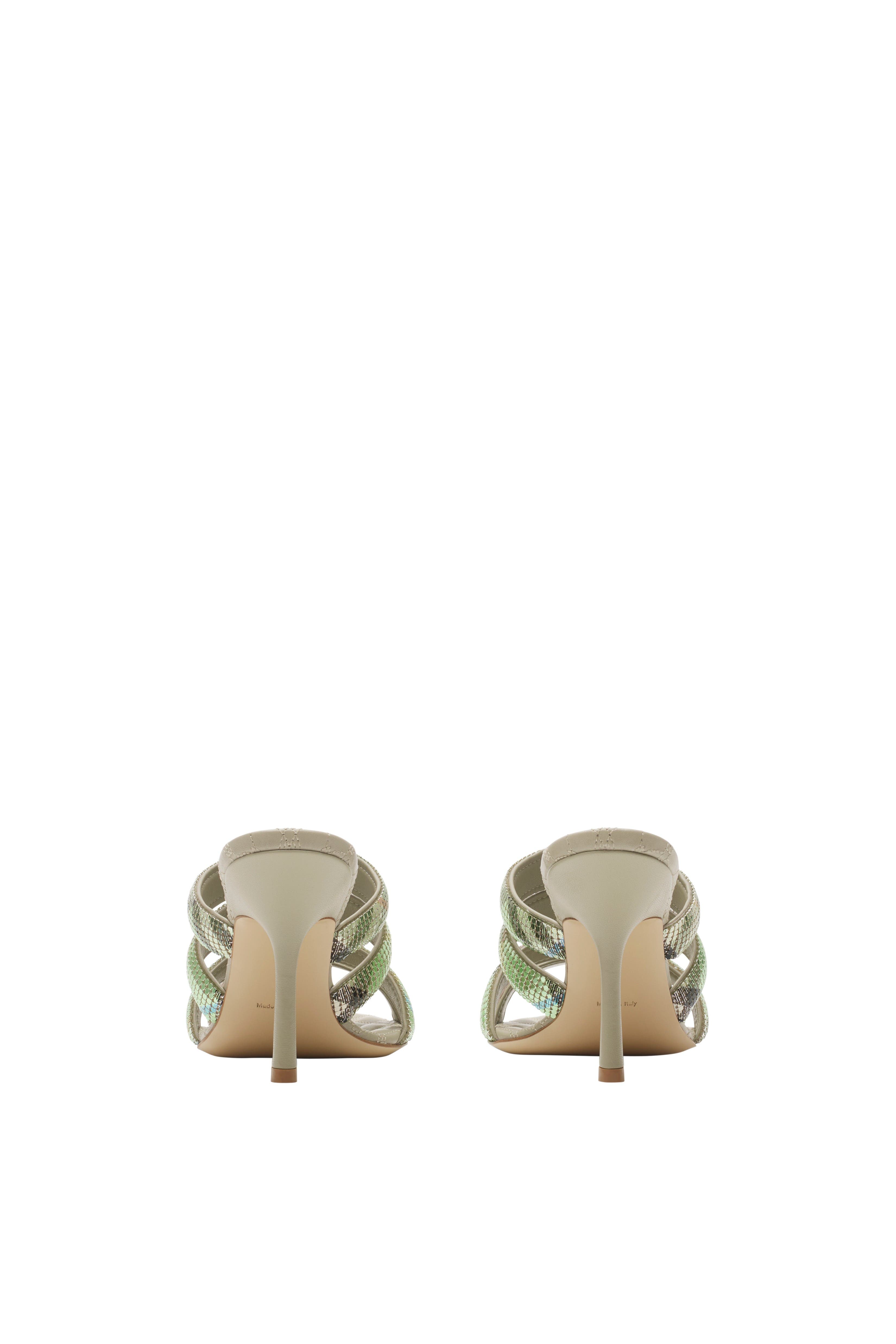 Burberry Check Mesh Mews Strap Mules, Alternate, color, 