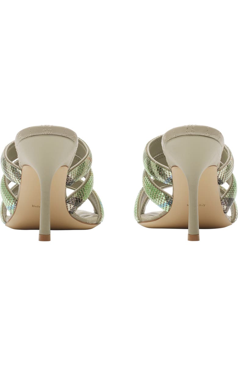 Burberry Check Mesh Mews Strap Mules, Alternate, color,