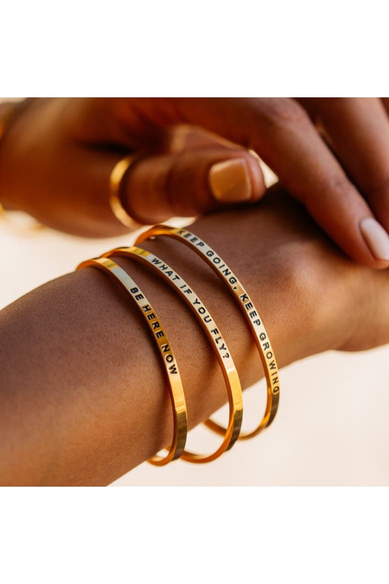 Breathe, let that shit go Bracelet, Alternate, color, Yellow Gold