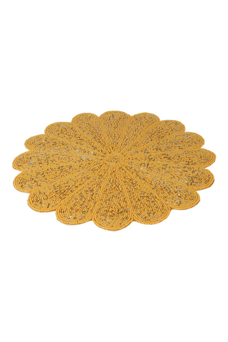 Sunshine Beaded Placemat, Alternate, color, YELLOW