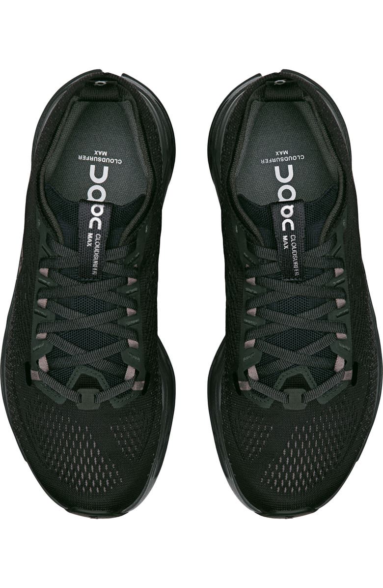 On Cloudsurfer Max Running Sneaker, Alternate, color, Black/ Eclipse