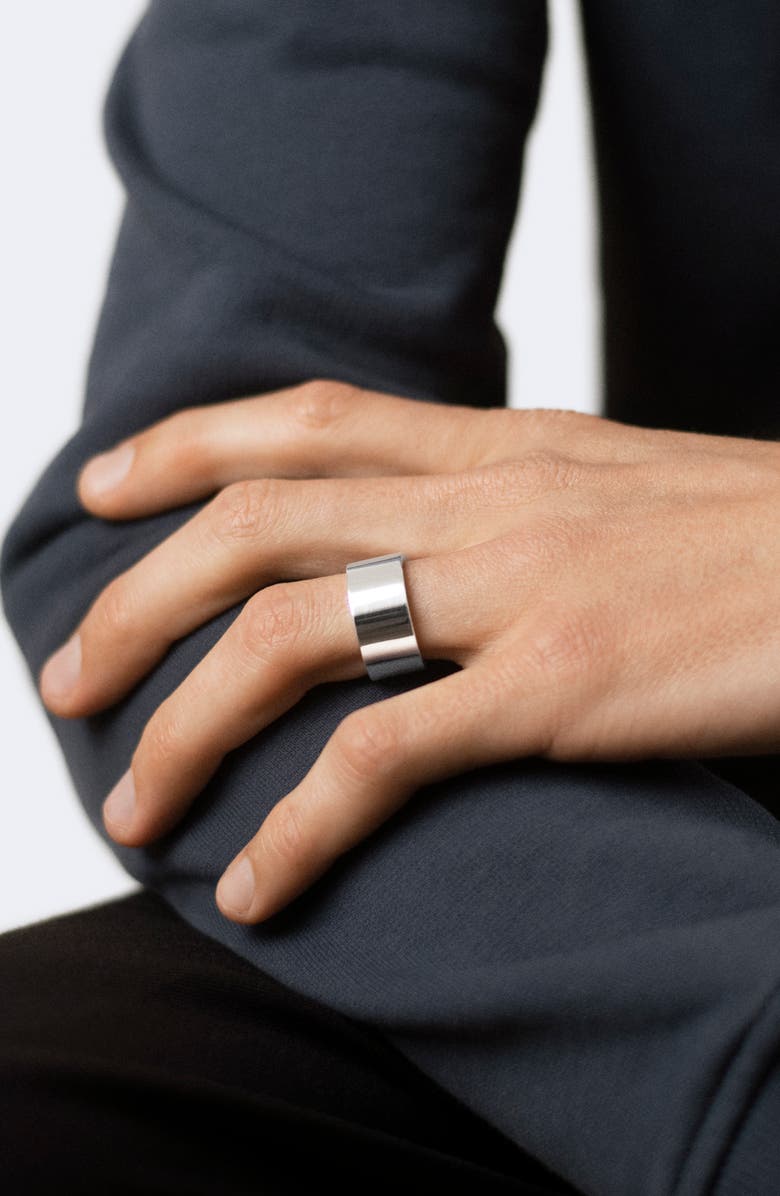 le gramme Men's 15G Polished Sterling Silver Ribbon Band Ring, Alternate, color, 