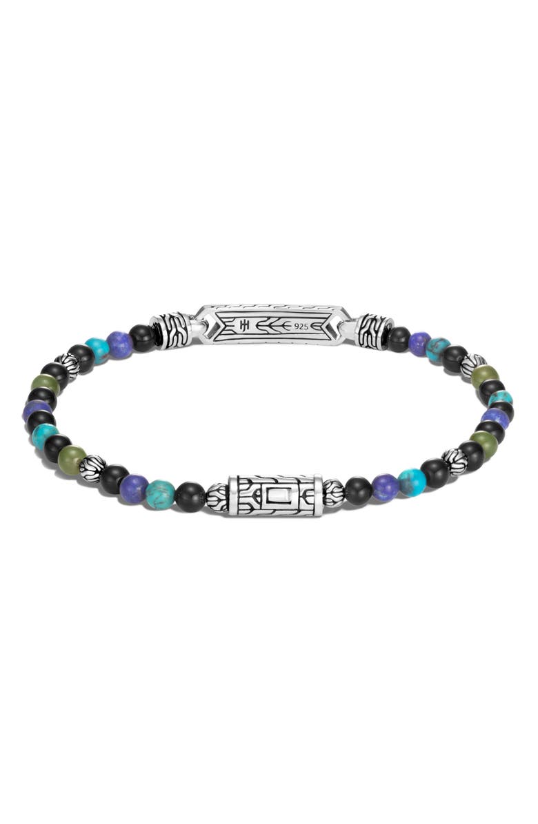 John Hardy Men's Classic Chain Sterling Silver Bead ID Bracelet, Alternate, color, 