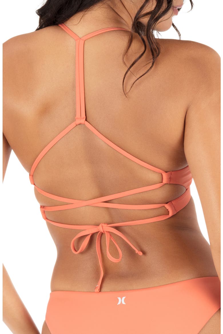 Racerback Bikini Top, Alternate, color, CORAL