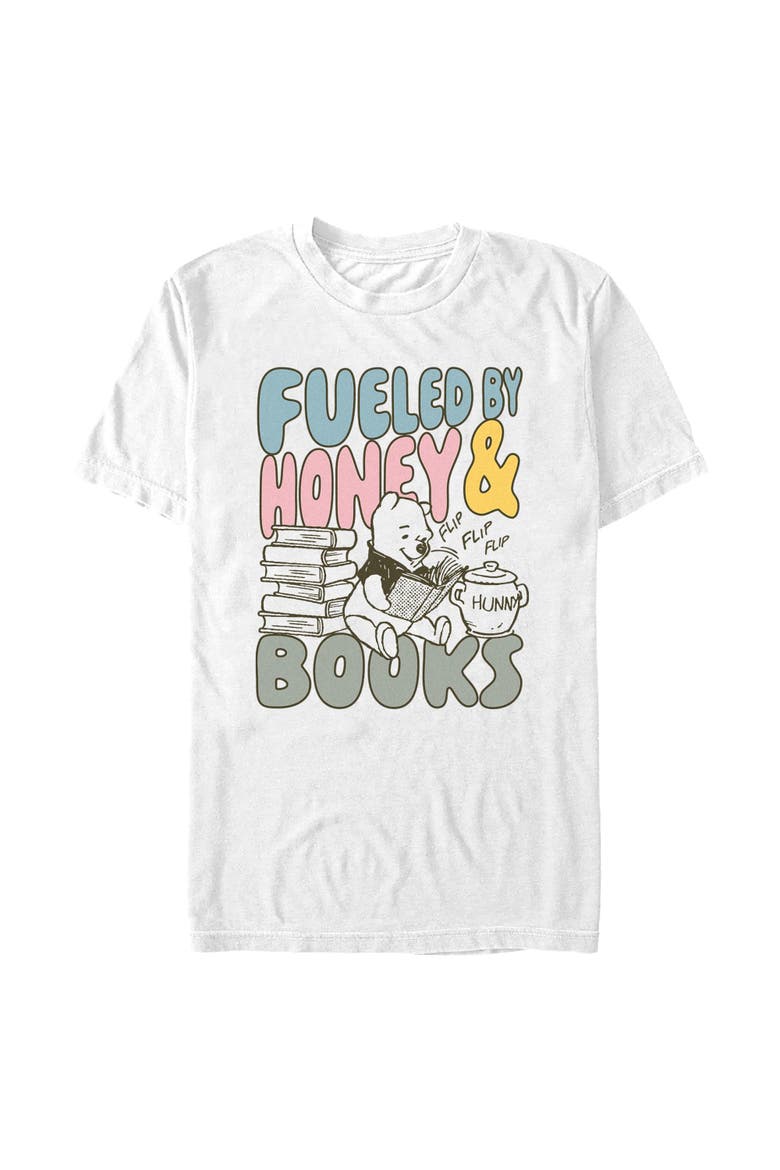 Men's Fueled Honey and Books Short Sleeve T-Shirt, Main, color, White