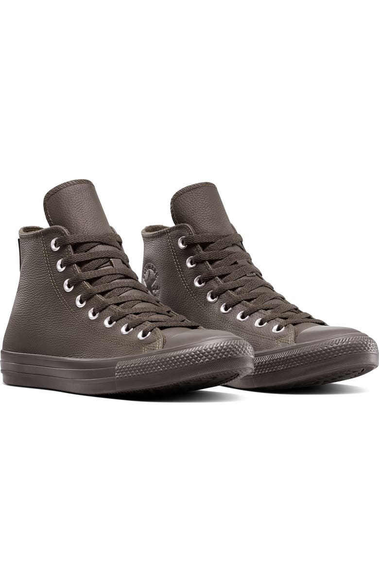 Converse Chuck Taylor<sup>®</sup> All Star<sup>®</sup> Water Repellent Leather High Top Sneaker, Main, color, Fresh Brew/ Black/ Fresh Brew