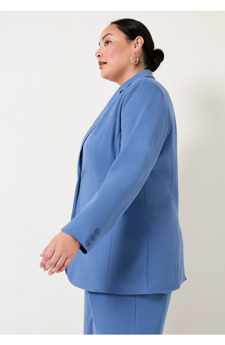 June + Vie Smooth Classic Blazer, Alternate, color, Gray Blue