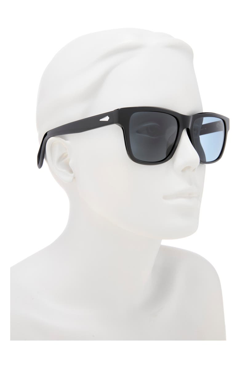 rag & bone 54mm Rectangular Sunglasses, Alternate, color, Black