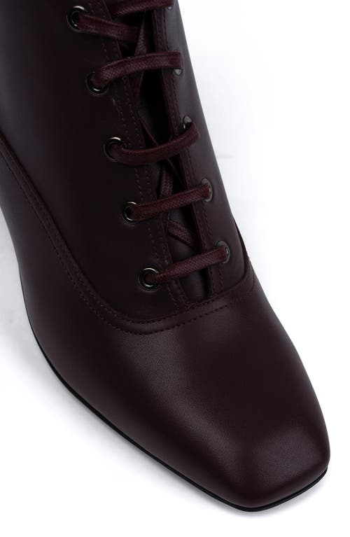 Labucq Jil Leather Boot In Burgundy