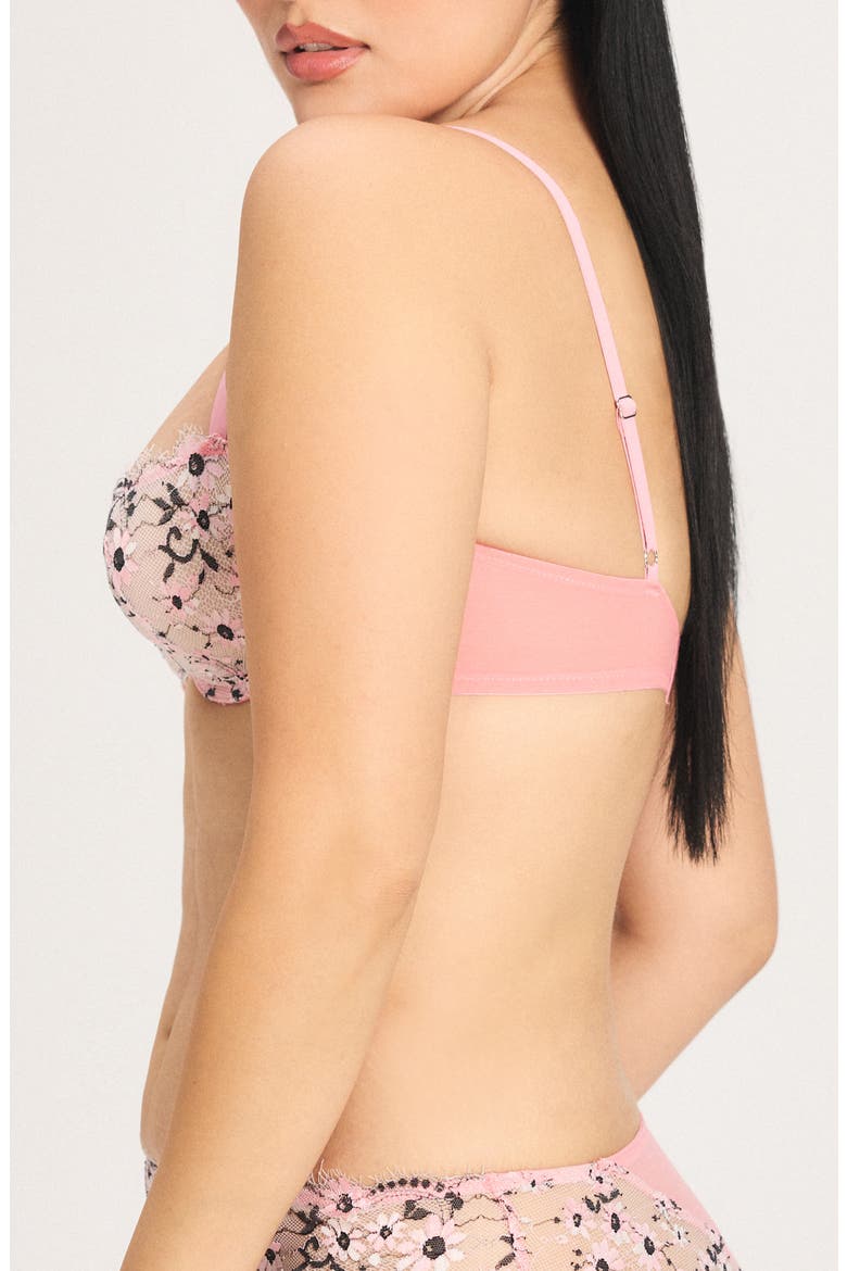 Daisy Darling Unlined Lace Balconette Bra, Alternate, color, GOOD PINK