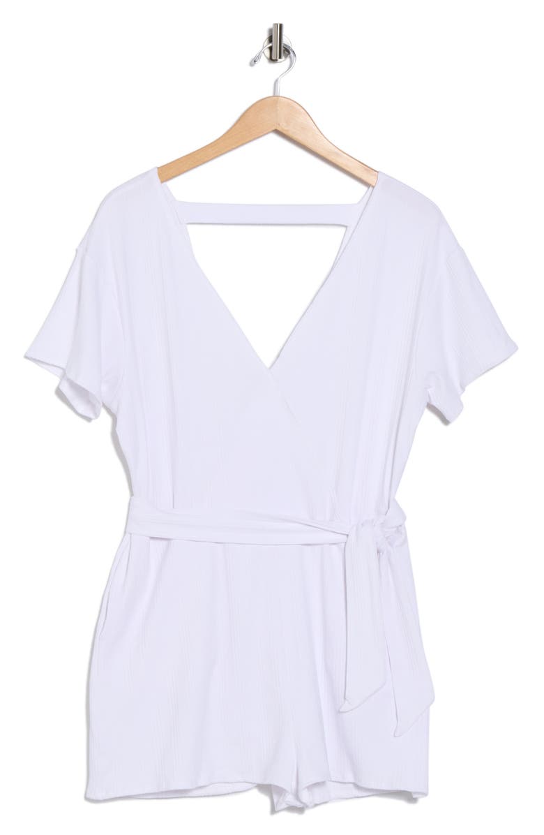 Vitamin A<sup>®</sup> Ribbed Cover-Up Romper, Alternate, color, White