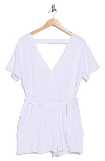 Vitamin A ® Ribbed Cover-up Romper In White