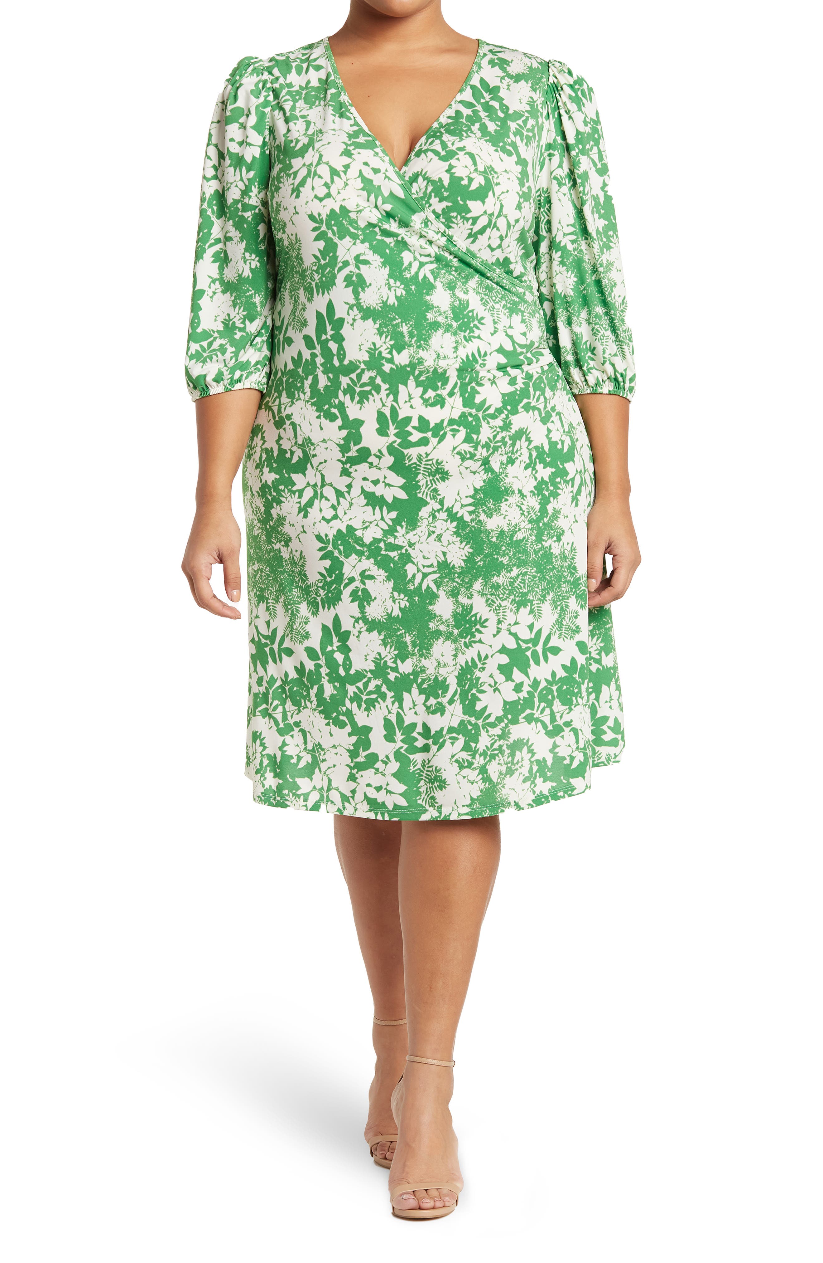 BY DESIGN Amelia Side Ruched Surplice Dress