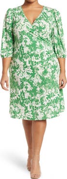 BY DESIGN Amelia Side Ruched Surplice Dress